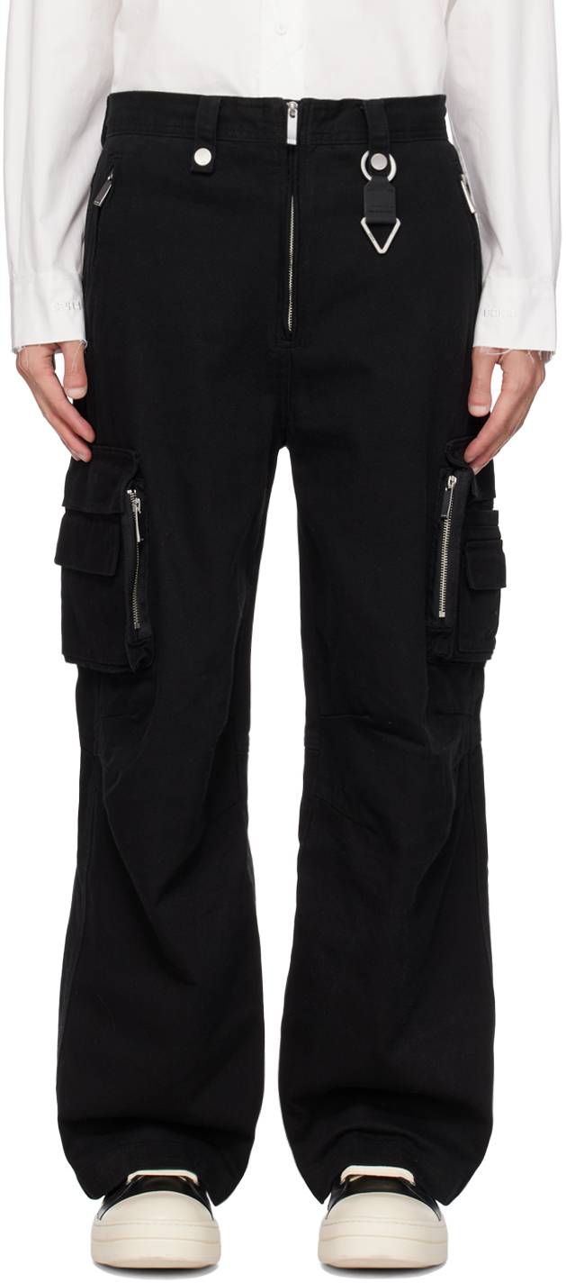 C2h4 Construction Work Trousers In Faded Black