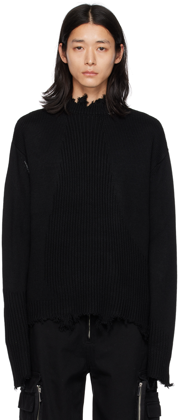 C2h4 Black Arc Sculpture Sweater