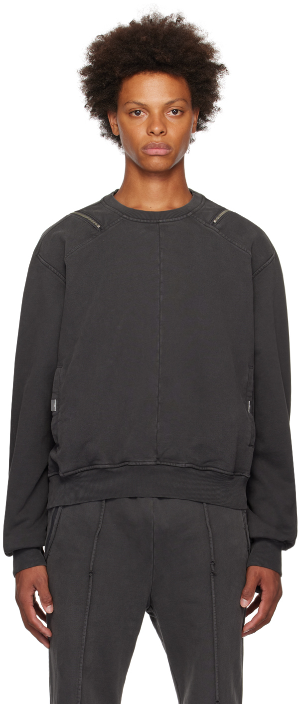 C2h4 Grey Streamline Sweatshirt In Dark Taupe
