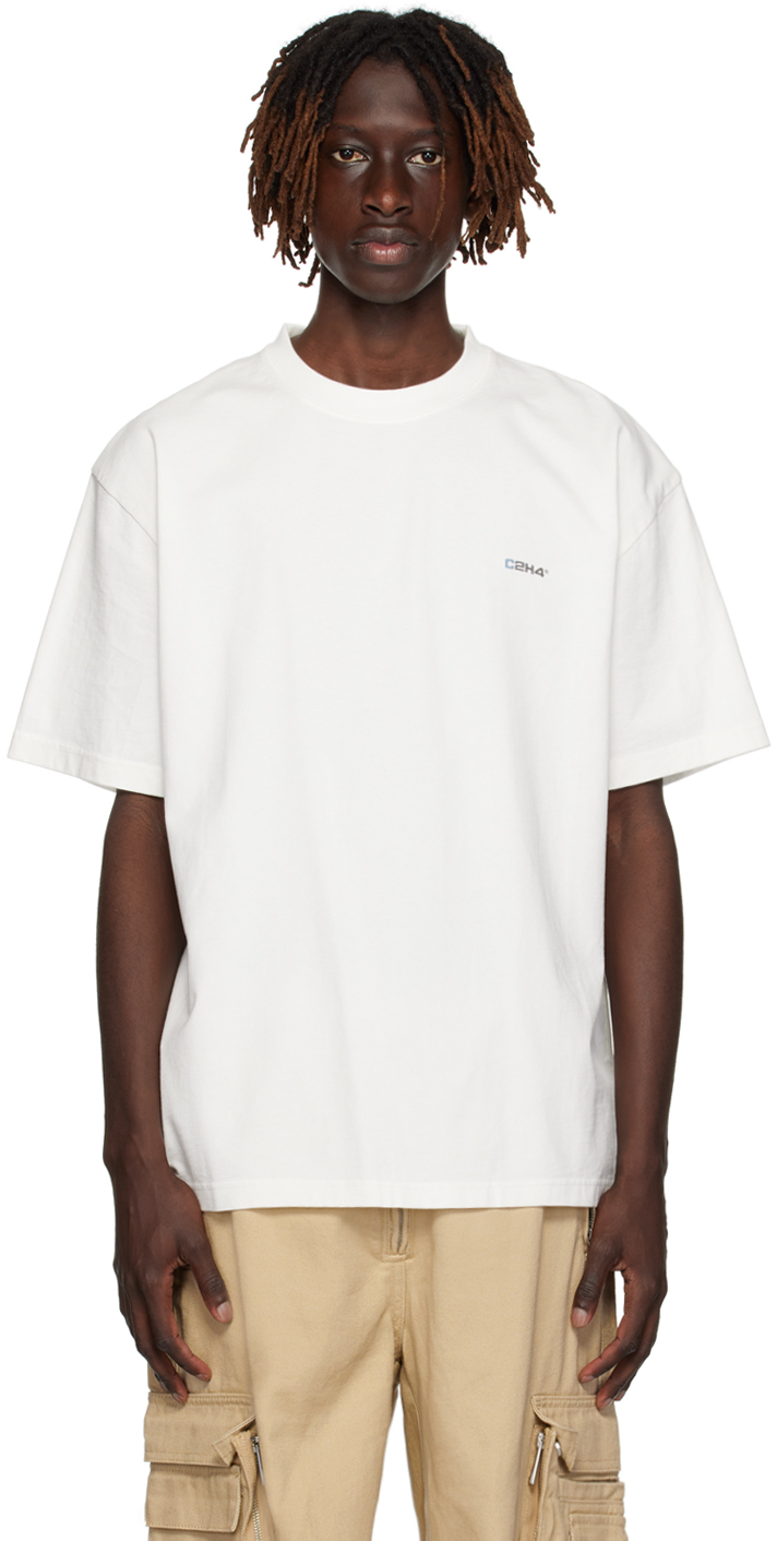 C2H4 White Printed T-Shirt