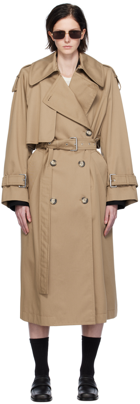 Tan Orlaya Trench Coat