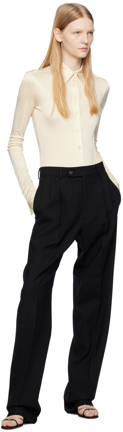 Sportmax Beige Pera Bodysuit In Ivory