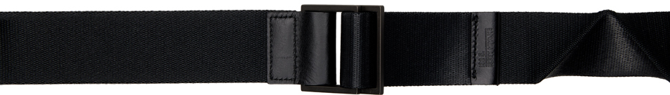 132 5. Issey Miyake Black Standard Reversible Belt In 18 Black X Luster