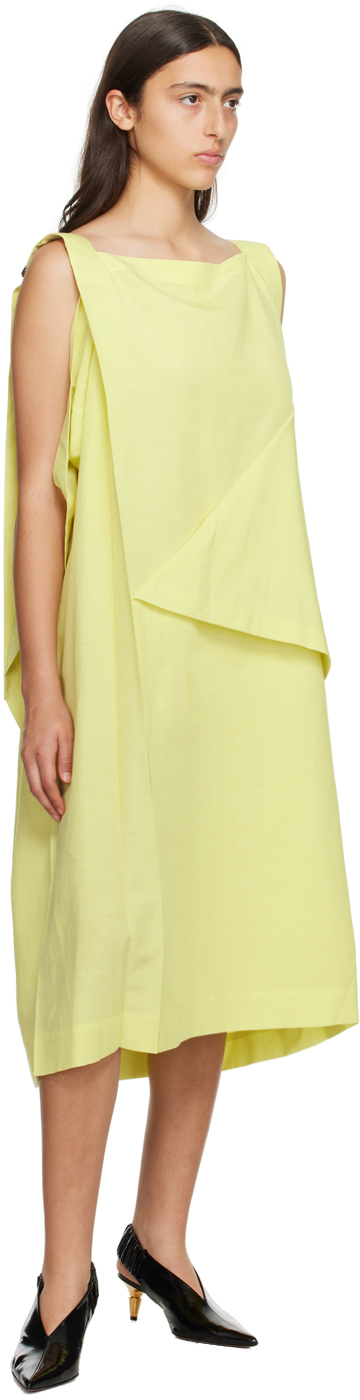 132 5. ISSEY MIYAKE Yellow Light Trails Midi Dress | Smart