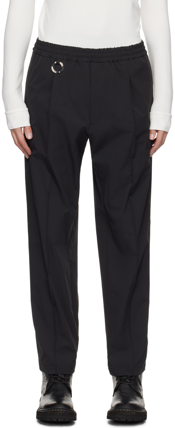 Black Pleated Lounge Pants by Th products on Sale