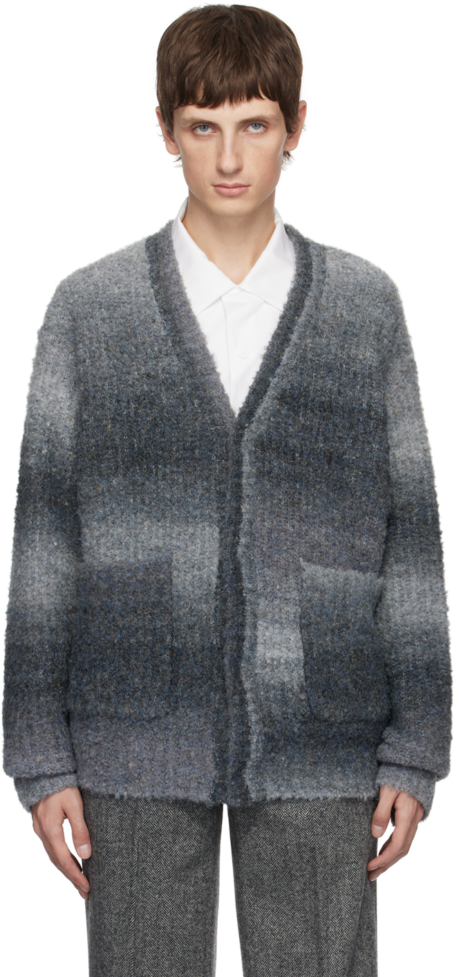 Th products: Gray Inflated Cardigan | SSENSE