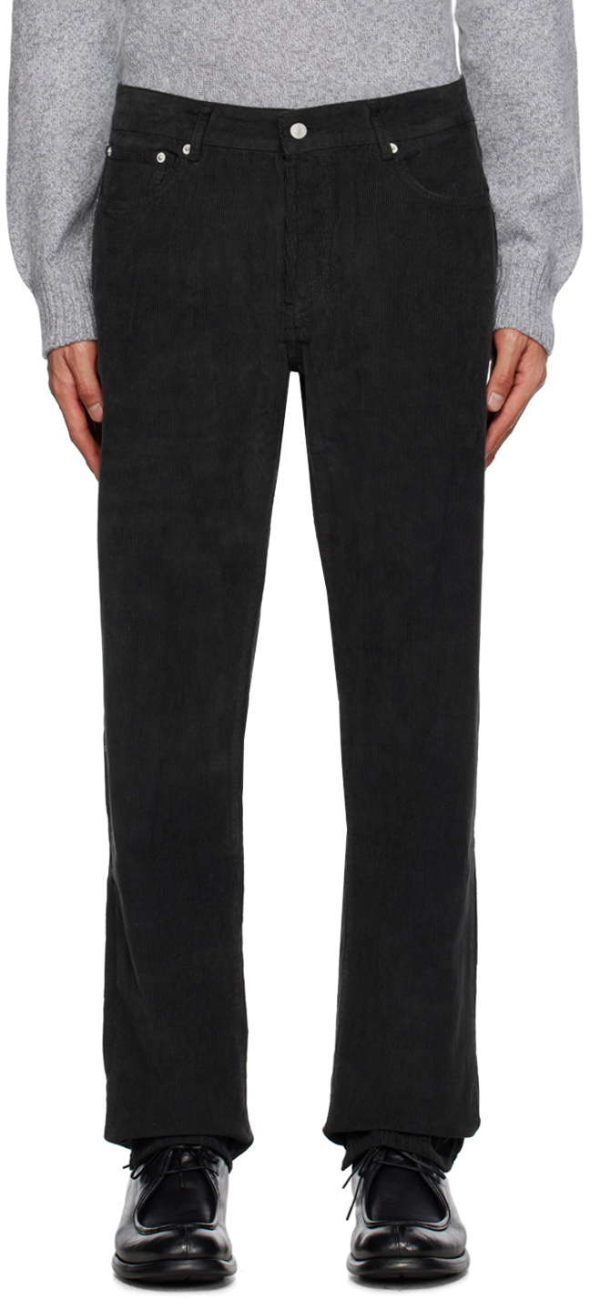 Black James Trousers by Officine Générale on Sale