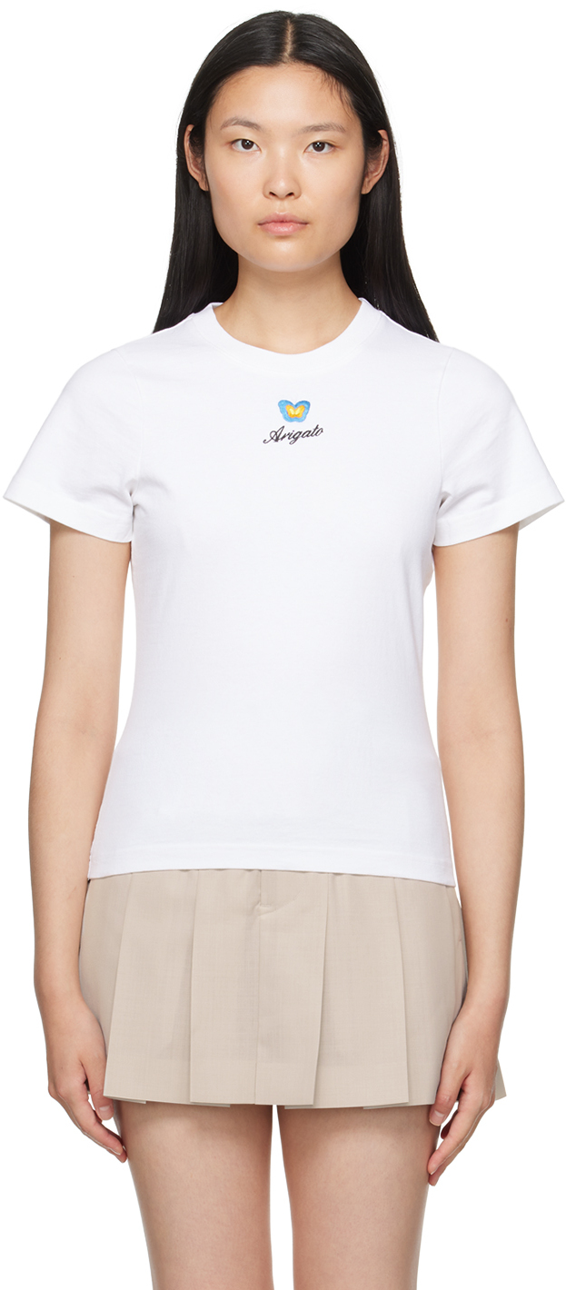 Shop Axel Arigato White Butterfly T-shirt