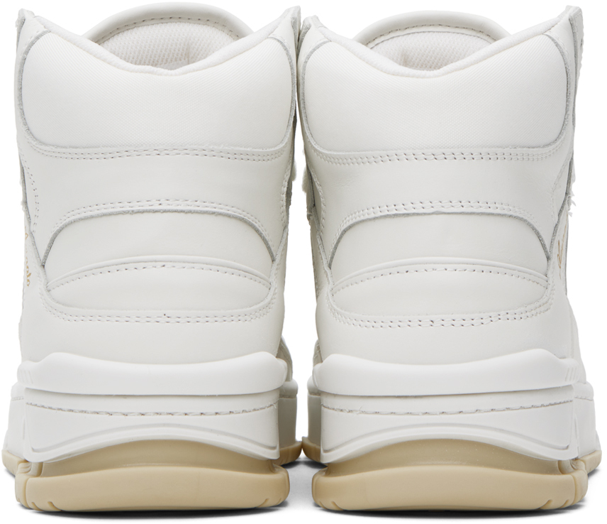 Axel Arigato Stitching Design High-top Casual Shoes In White/beige