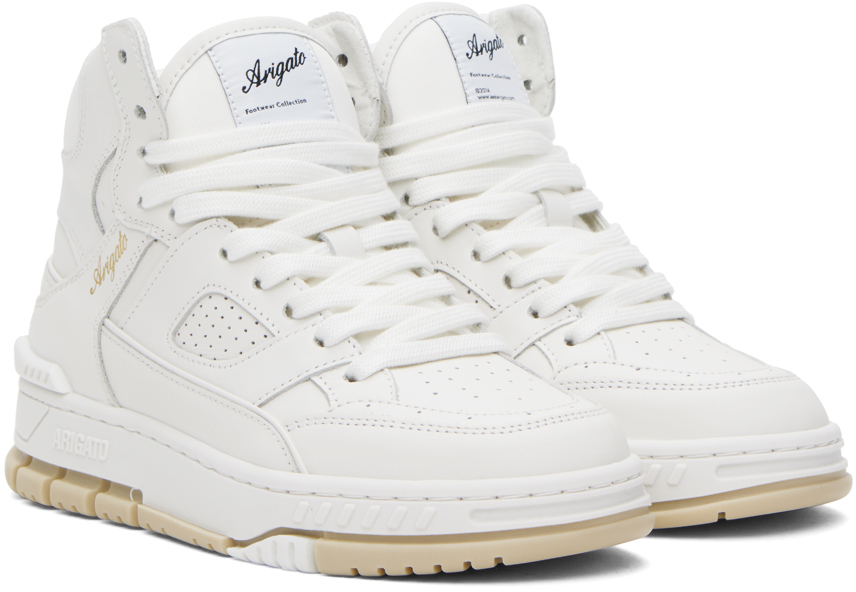 Axel Arigato Stitching Design High-top Casual Shoes In White/beige