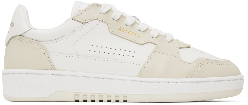 White & Beige Dice Lo Sneakers