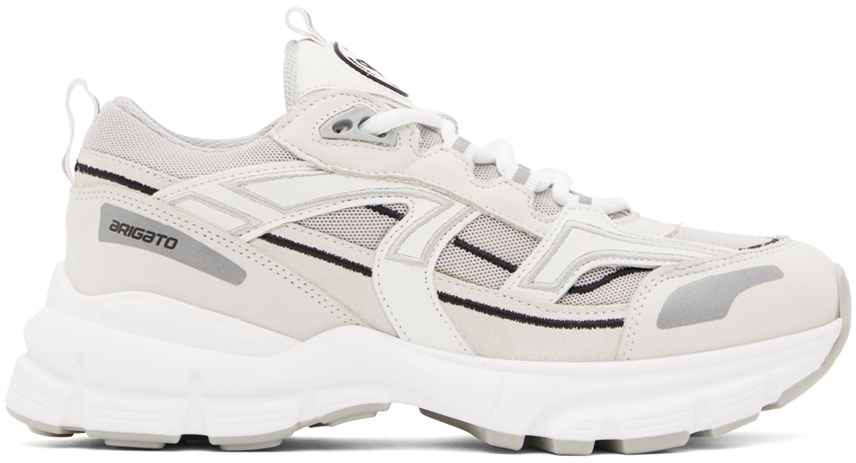 White & Gray Marathon R-Trail Sneakers by Axel Arigato on Sale