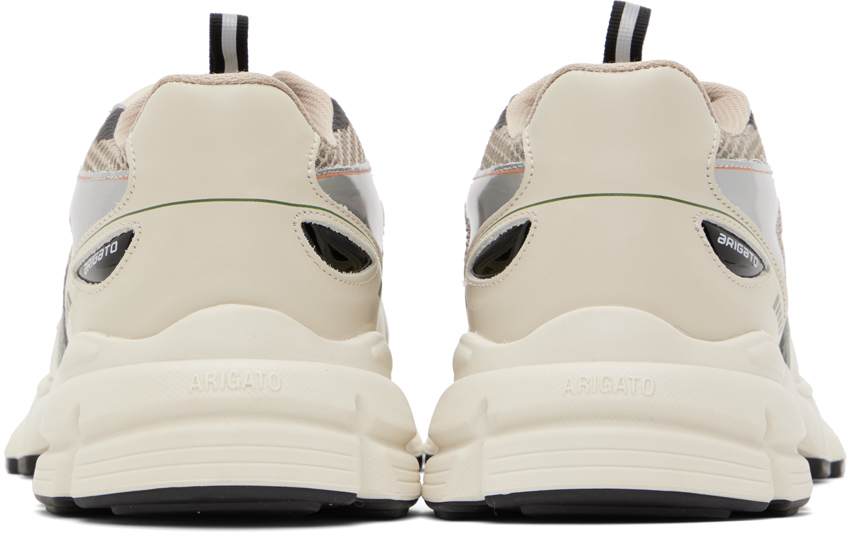 Axel Arigato Marathon Runner Leather And Mesh Sneakers In Cremino/kale Green