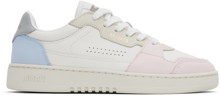 Shop Axel Arigato White & Pink Dice Lo Sneakers In White / Pink