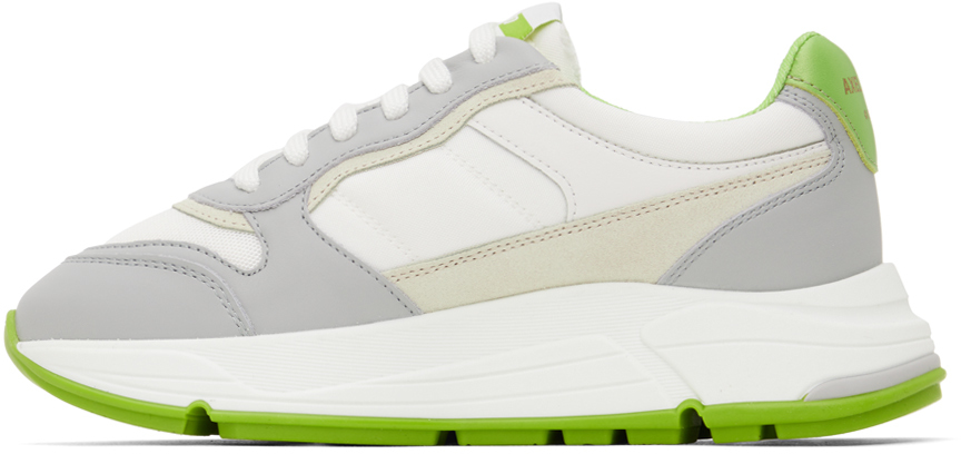 Axel Arigato Rush Splicing Design Low-cut Casual Shoes In White / Green