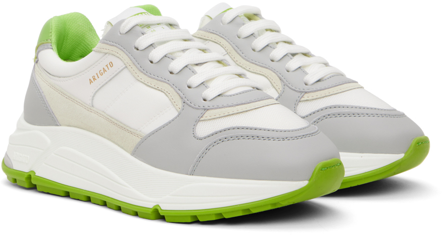 Axel Arigato Rush Splicing Design Low-cut Casual Shoes In White / Green