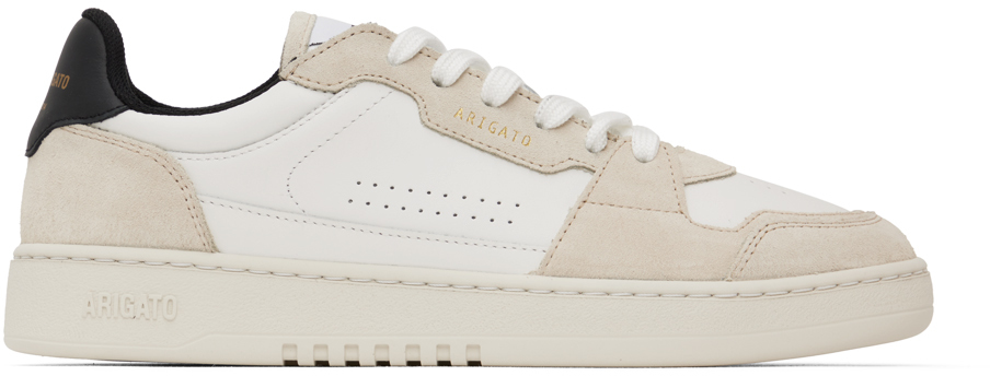 White & Beige Dice Lo Sneakers