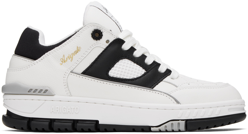White & Black Area Lo Sneakers by Axel Arigato on Sale