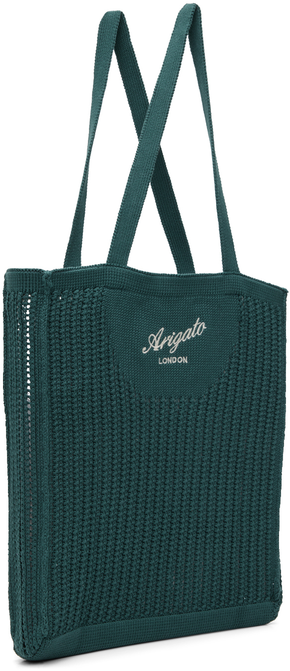 Axel Arigato Blue Grid Tote In Dark Cyan