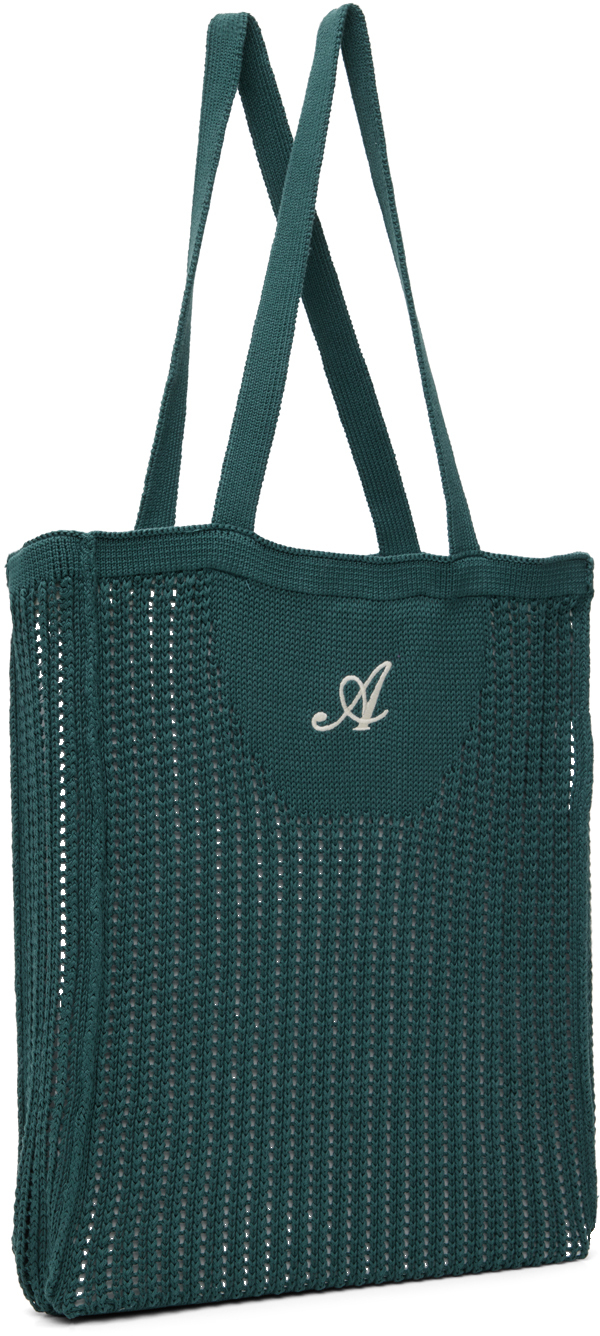 Axel Arigato Blue Grid Tote In Dark Cyan