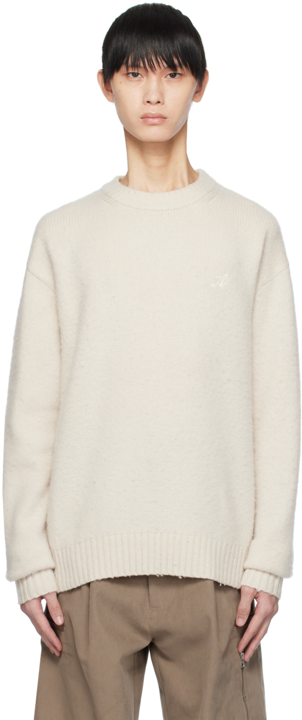 Axel Arigato Off-white Clay Signature Sweater In Pale Beige