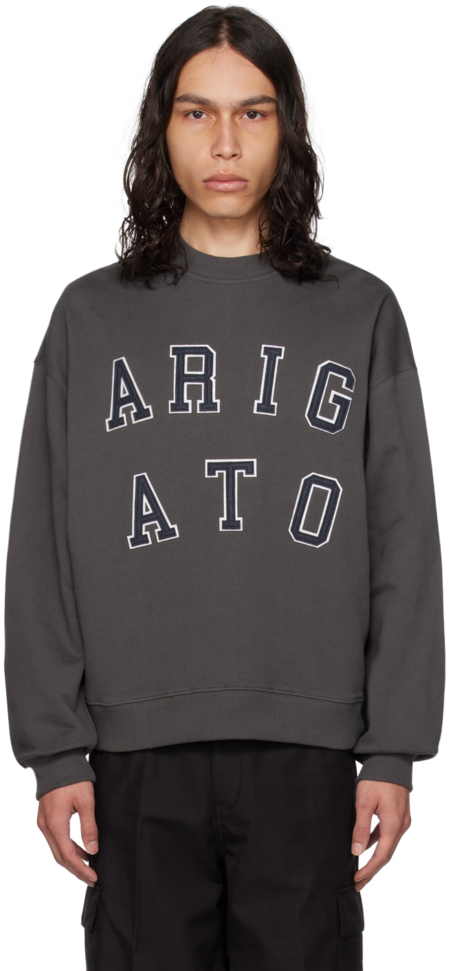Shop Axel Arigato Gray Legend Sweatshirt In Faded Black