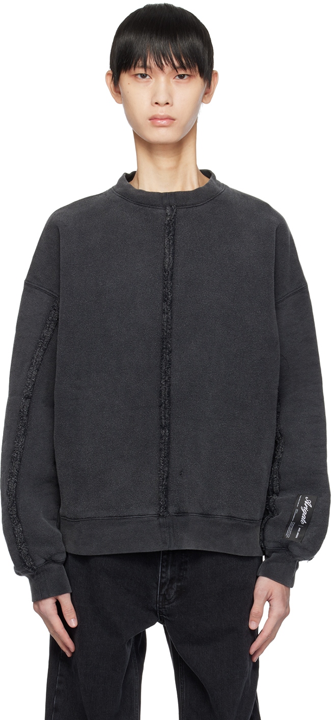 Axel Arigato Grey Chopped Sweatshirt In Black