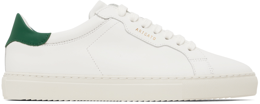 Axel Arigato White Clean 180 Sneakers In White/green