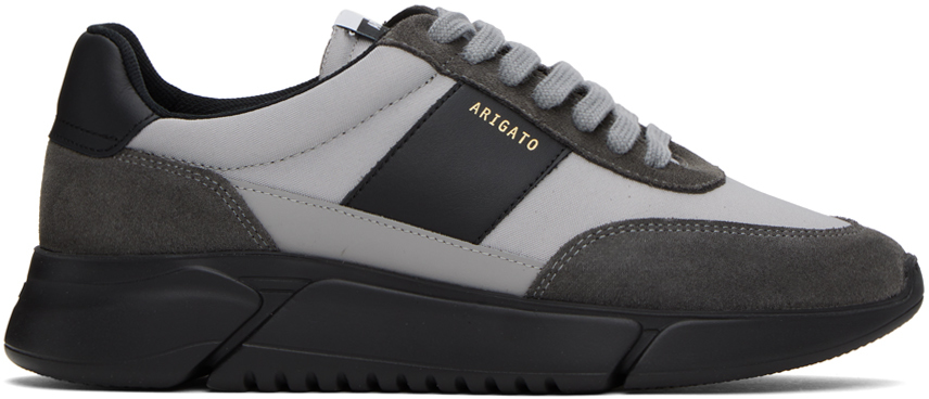 Axel Arigato Black & Gray Genesis Vintage Sneakers In Black/grey