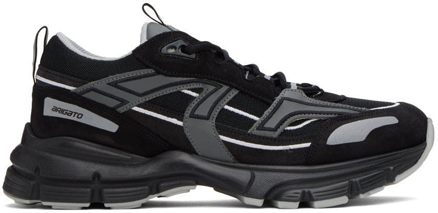 Shop Axel Arigato Black & Gray Marathon R Trail Sneakers In Black/dark Grey