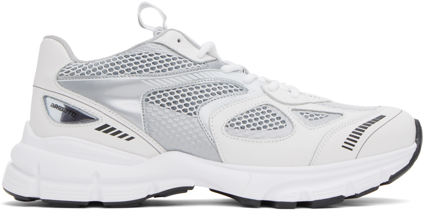 White & Silver Marathon Runner Sneakers