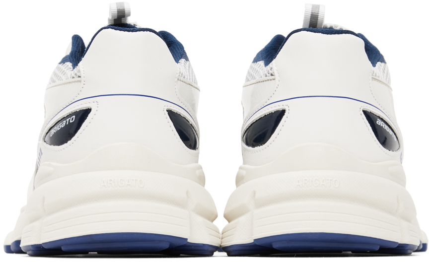 Axel Arigato White & Navy Marathon Runner Sneakers In White/navy