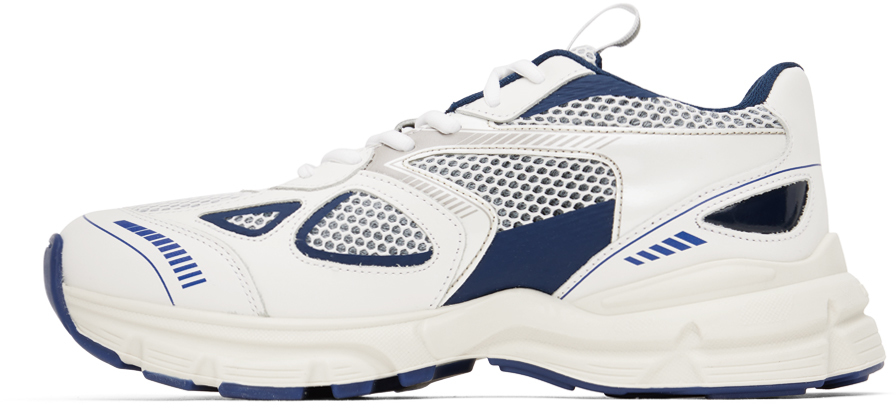 Axel Arigato White & Navy Marathon Runner Sneakers In White/navy