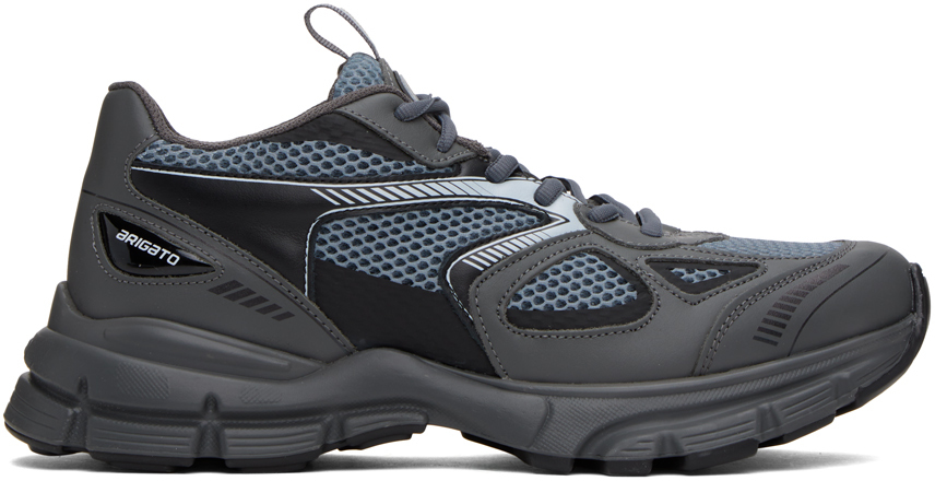 Shop Axel Arigato Gray & Black Marathon Runner Sneakers In Grey/ Black