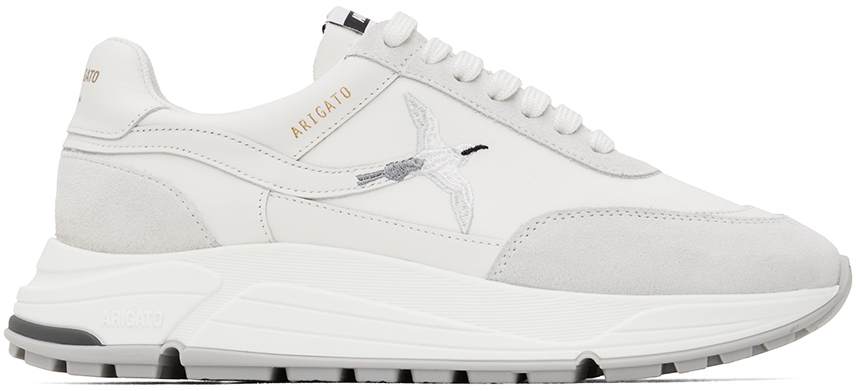 Axel Arigato White Rush Bee Bird Sneakers In White/white