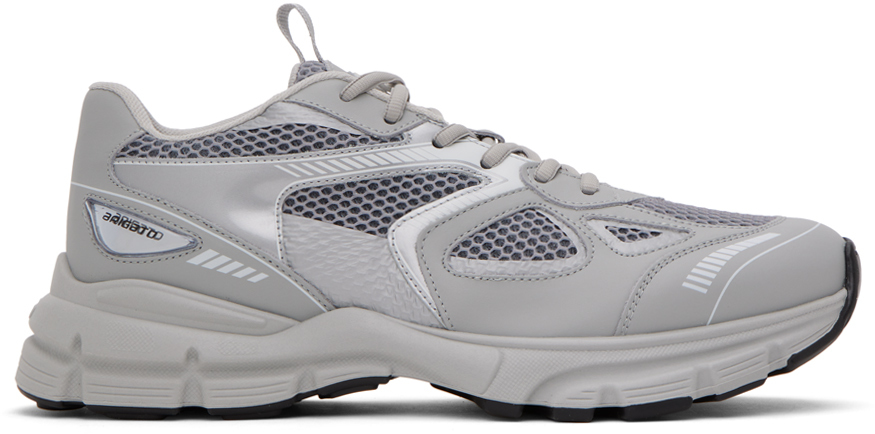 Gray & Silver Marathon Runner Sneakers by Axel Arigato on Sale