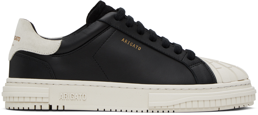 Axel Arigato Black Atlas Toe Cap Sneakers In Black/beige