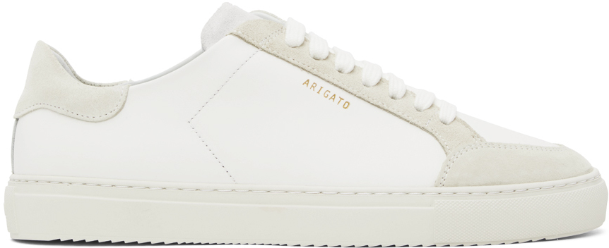 Shop Axel Arigato White & Off-white Clean 90 Triple Sneakers In White/beige
