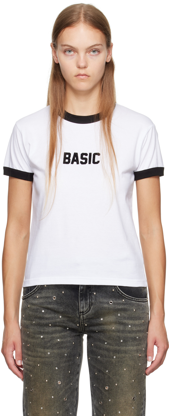 Shop Gcds White 'basic' T-shirt In 01 White