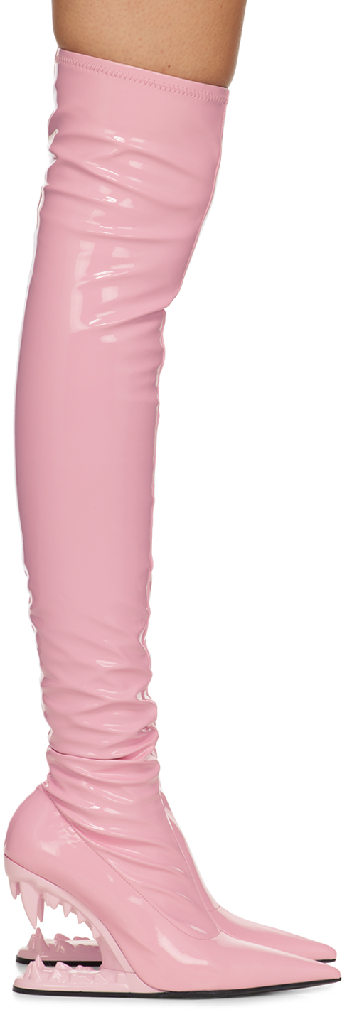Gcds Pink Morso Boots In 59 Cradle Pink