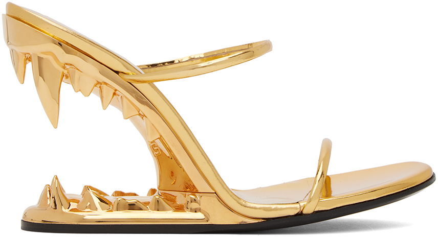 Gcds Gold Morso Heeled Sandals In 16 Gold