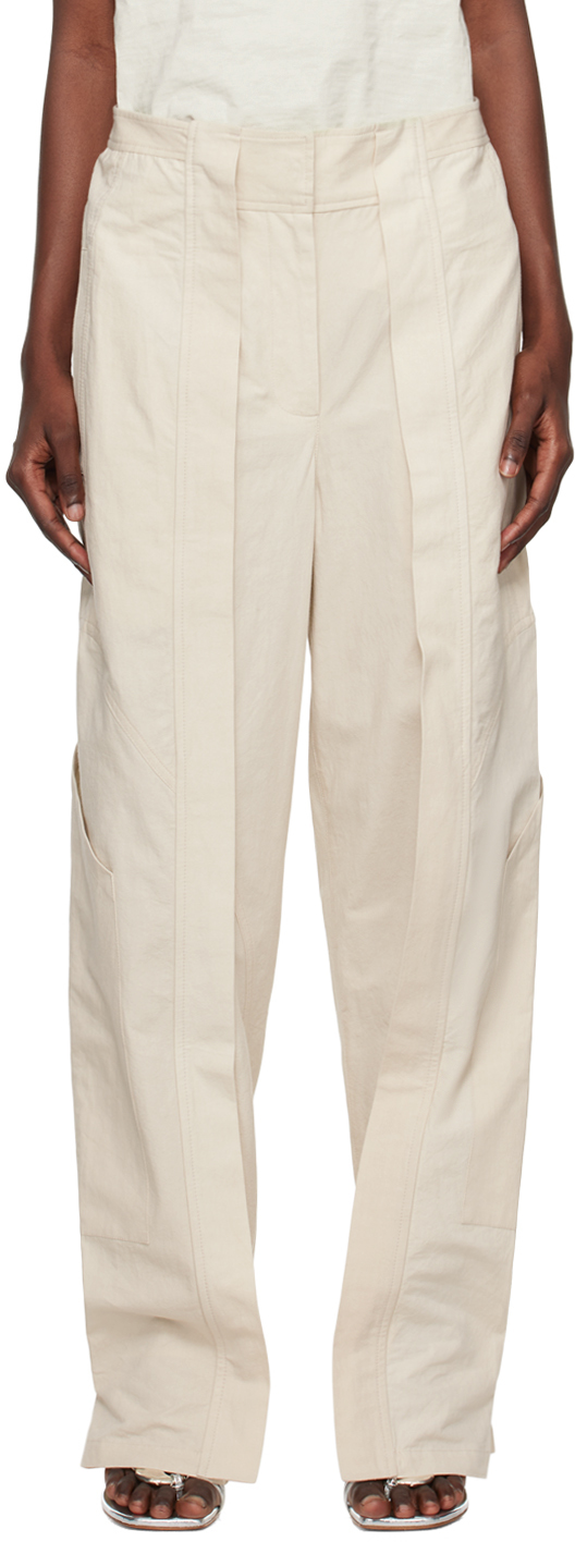 Christopher Esber Off-white Cocosolo Trousers In Putty