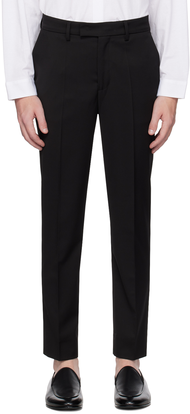 Barena Venezia Capovae Wool-blend Twill Slim-leg Trousers In Black