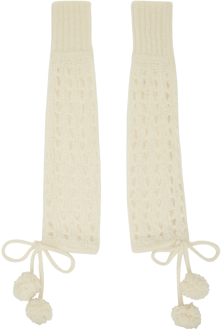 Vivienne Westwood Off-white Lacework Arm Warmers In A405 Cream