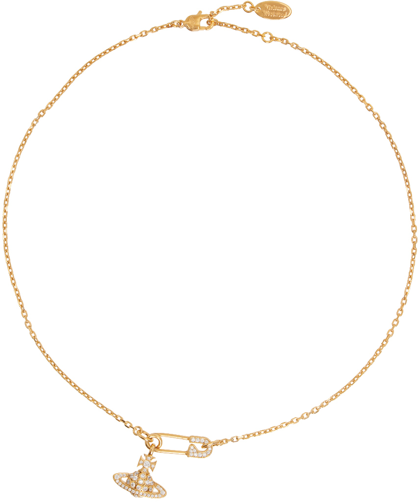 Vivienne Westwood Lucrece Safety Pin Necklace