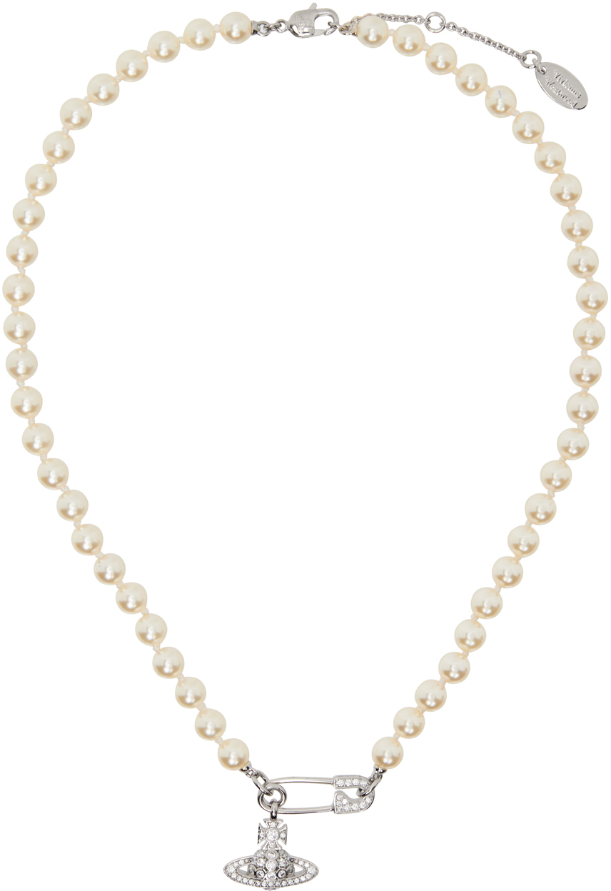VIVIENNE WESTWOOD WHITE LUCRECE NECKLACE