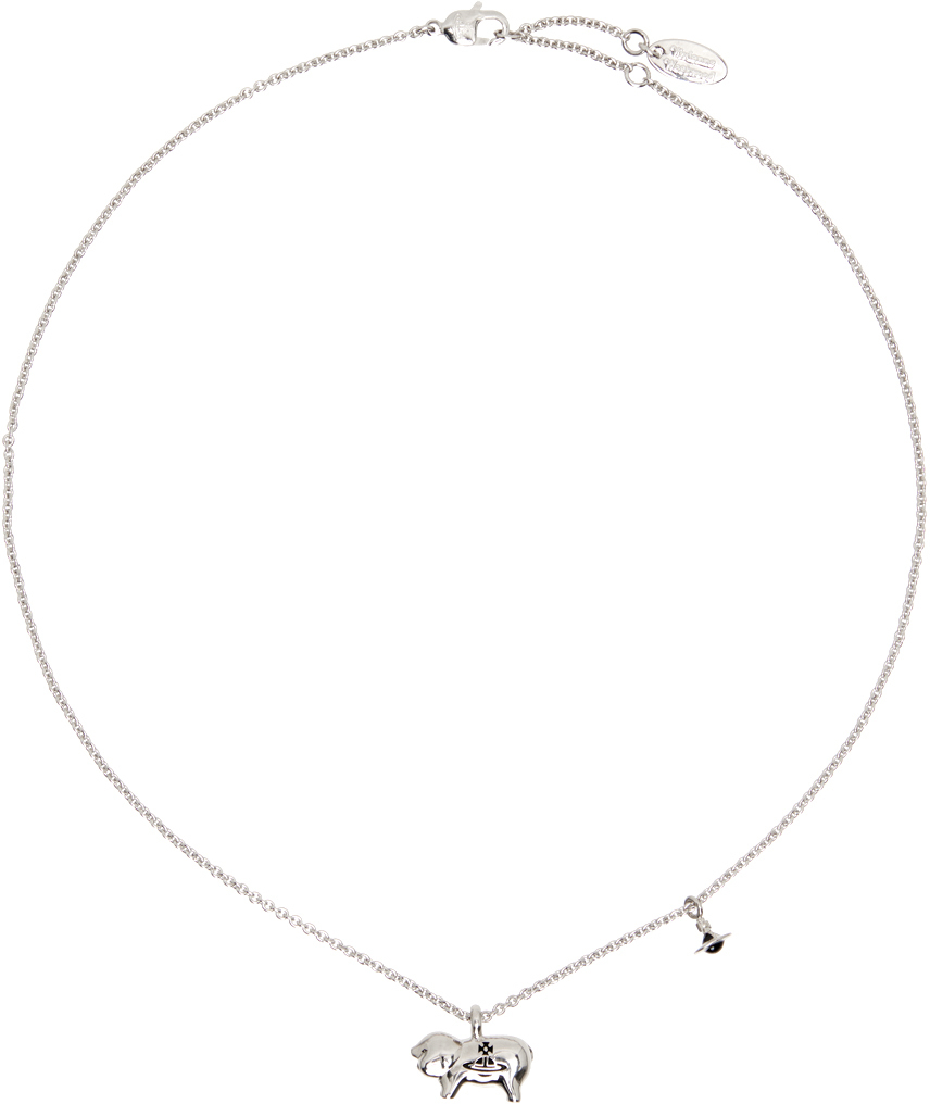 Vivienne Westwood Silver Juanita Pendant Necklace In P157 Platinum