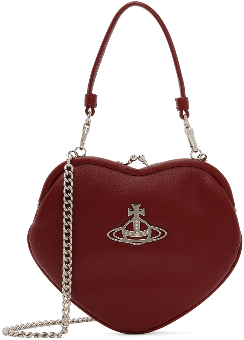Shop Vivienne Westwood Red Belle Heart Frame Bag In H407 Red