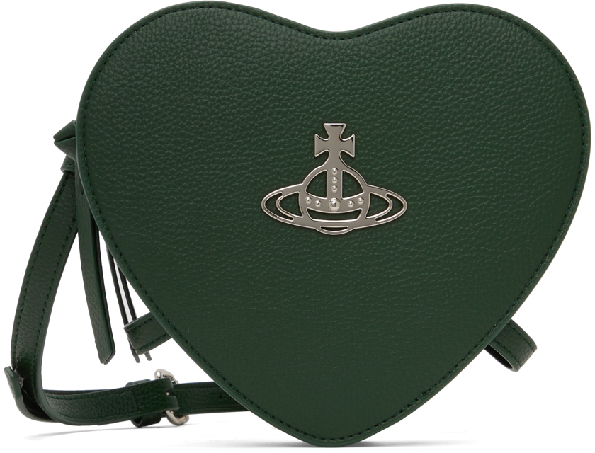 Vivienne Westwood: Green Louise Heart Bag | SSENSE
