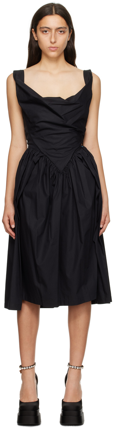 Vivienne Westwood: Black Sunday Midi Dress | SSENSE Canada